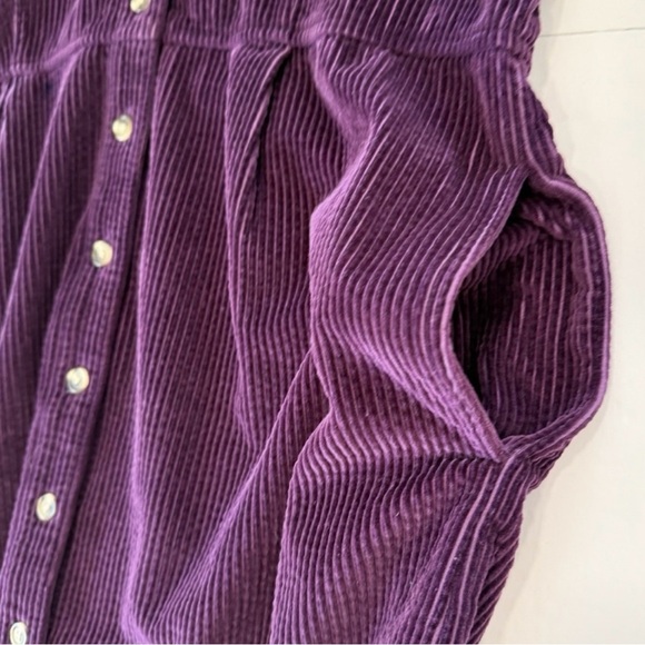 104 RARE! Vintage L.L. Bean Purple Corduroy Dress with Pockets - Picture 5 of 16